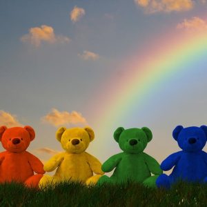 our en peluche coloré