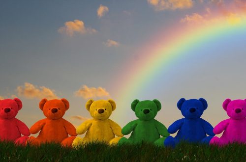 our en peluche coloré